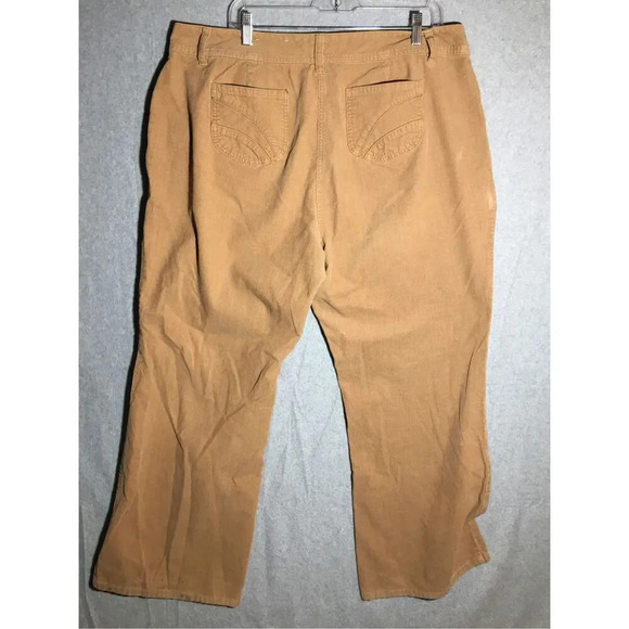 Womens Cato Corduroy Pants Bootleg Brown Casual Neutral Y2K 2000s Cottage Core - Picture 6 of 6